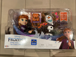 Disney Frozen II Petite Anna &amp; Olaf Ice Canoe Gift Set 2020 Wal-Mart Exc... - £19.38 GBP