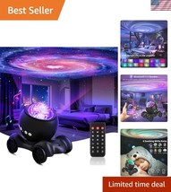 Art Deco Galaxy Projector: Dimmable LED Night Light &amp; Bluetooth Speaker ... - $49.50