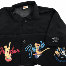 Hard Rock Cafe Fender Guitar button front shirt Short Sleeve Las Vegas S... - $29.65