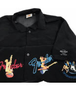 Hard Rock Cafe Fender Guitar button front shirt Short Sleeve Las Vegas S... - $29.65