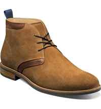 Handcrafted Chukka Superior Tan Leather Rounded Toe High Ankle Men Lace Up Boots - £127.51 GBP+
