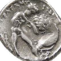HERAKLES wrestling the Nemean Lion/ATHENA helmeted head Greek Silver Dio... - $312.55
