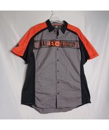 Harley Davidson Shirt Mens XLarge Gray/Blk/Orange Short Sleeve Motorcycl... - $668.59 MXN