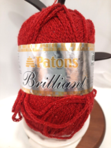 Patons Brilliant Yarn Color Radiant Red #4942  1.75 oz 50g Glimmer Yarn NEW - £3.86 GBP