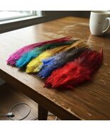100PCS Saddle Hackle Rooster Feathers for Crafts, 6-7 Inch Dyed Multi-Co... - $21.17 CAD