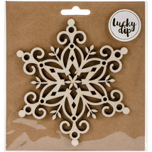 Kaisercraft Lucky Dip Wood Embellishment-Snowflake 4.75&quot;X4.75&quot; - $8.05