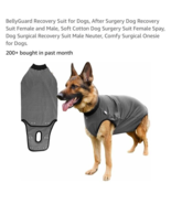BELLYGUARD AFTER SURGERY DOG RECOVERY ONE PIECE GRAY SIZE XXL SOFT COTTON - $20.11 CAD