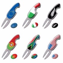 Asbri Pitchmaster Golf Divot Tool. National Flag. Europe, USA, Canada, S... - £9.86 GBP