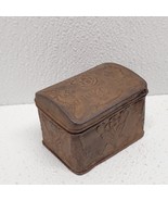 Vintage Russian Popov Brothers Tea Caddy Metal Box Hinged Top - $84.05