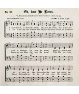 1883 Gospel Hymn Oh How He Loves Sheet Music Victorian Religious ADBN1fff - $28.01 CAD