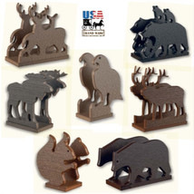 WILDLIFE NAPKIN HOLDER - Eagle Bear Elk Moose Deer &amp; Squirrel - $53.99