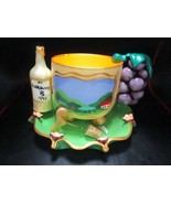 1990&#39;s Poup�es by Isabelle Jardiniere Bowl Tea Cup WINE SCULPTURE 5X9&quot; - $94.05