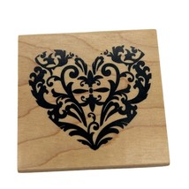 Recollections Valentines Day Heart Love Wood Mounted Stamp Fleur De Lis Cards - £4.72 GBP
