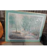 Large K. Anitte Original Painting Gold Frame 48x60.5 Forest Setting LOCA... - $19.13