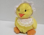 Vintage Applause Little Dumplins Baby Chick Duckling Plush Bib &amp; Bonnet ... - £19.76 GBP