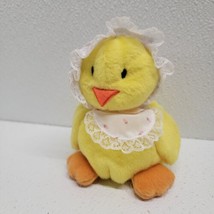 Vintage Applause Little Dumplins Baby Chick Duckling Plush Bib &amp; Bonnet Easter - £19.75 GBP