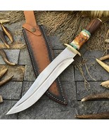 Crocodile Dundee Bowie Knife Custom Knife Hunting Knife With Cow Leather... - $55.00