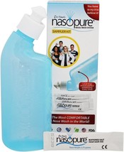 Nasopure Nasal Wash, Sampler Kit, The Nicer Neti Pot Sinus Wash Kit, Comfortab - £18.37 GBP