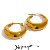 Yhpup 18K Gold Geometric Hoop Earrings for Women - £31.68 GBP