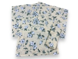 4pc Homemade Yellow Scrolling Dogwood Floral Fabric Cloth Napkins 18” Magnolia - £18.38 GBP