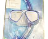 Speedo Dive Junior Reef Scout Mask + Snorkel Combo Ocean Blue Ages 6-14 NEW - £15.71 GBP