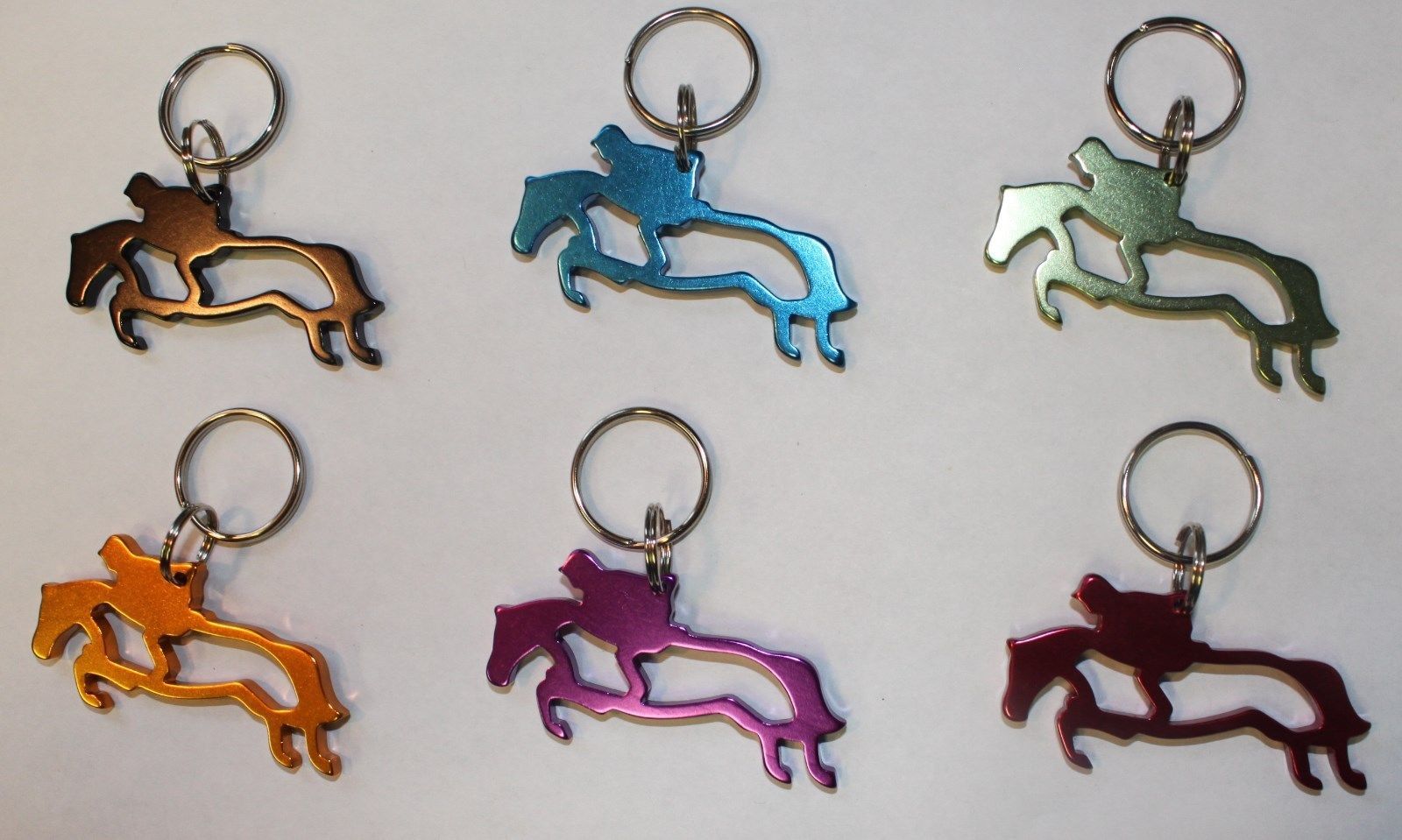 Aluminum Jumper Horse Key Chain Ring - Choice of Color