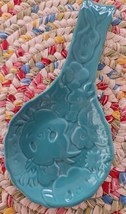 Pioneer Woman ~ Retro ~ Flea Market ~ Teal Floral ~ Stoneware ~ 8.75&quot; Sp... - $30.00