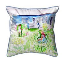 Betsy Drake Front Yard Garden  Indoor Outdoor Extra Large Pillow 22x22 - £62.63 GBP