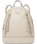 MICHAEL KORS BROOKLYN MD BACKPACK LIGHT CREAM LEATHER TRAVEL SCHOOL BAGNWT! - $227.69