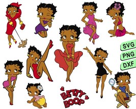 Betty Boop African Bundle Svg, Png, Betty Boop Svg, African Woman Svg - $2.29
