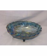 Harvest Blue Carnival Oval Bowl - $382.57 MXN