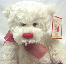 Gund Zales Valentine&#39;s Day White &amp; Red Teddy Bear 14&quot; Plush Stuffed Animal New - £19.43 GBP