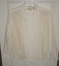 Cubavera L Large Long Sleeve Shirt Men&#39;s Linen &amp; Rayon - £12.57 GBP