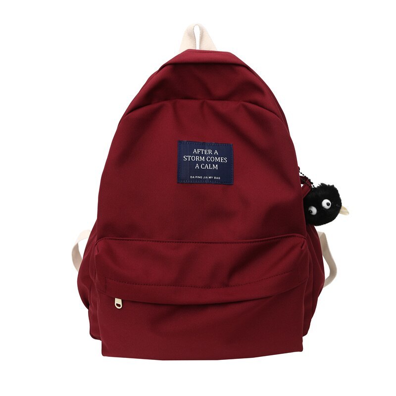 Lady Waterproof Laptop Red College Backpack Fashion Girl School Bag Kawaii Trend - £30.96 GBP