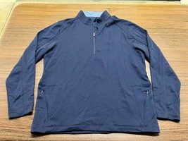Graham Luxe Men’s Blue Long-Sleeve Golf Pullover - Medium - $19.99