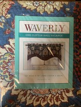 Waverly Clifton Hall Valance Window Panel 52&quot; x 18&quot; GEM Blue Cottage Flo... - £39.01 GBP