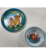 Lion King Plate Bowl Set Plastic Dish Lot Vintage Melamine Disney Zac De... - $20.31 CAD