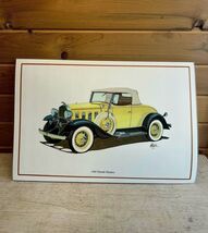 1932 Chevrolet Roadster Vintage 1970 Placemat Table Decor 17 x 12 - $14.61 CAD