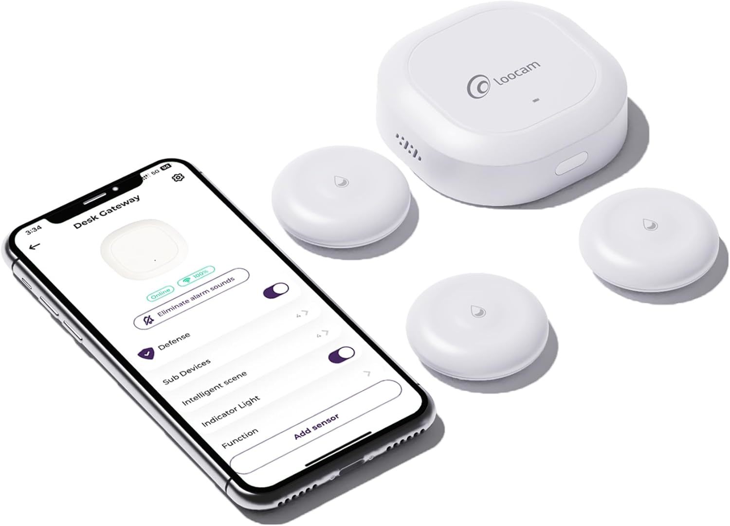 Water Leak Detector 3 Pack &amp; Smart Hub For Home, Wireless 2.4Ghz Wifi &amp; ... - $35.99