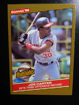 1986 Donruss Highlights #42 Joe Carter Cleveland Indians Baseball Card - $1.00