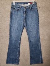 X2 Flared Leg Jeans Womens 6 Long Blue Washing Cotton Stretch - $19.67