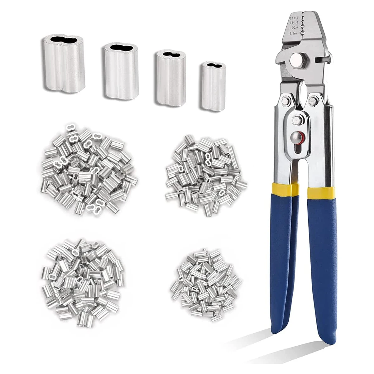 Wire Rope Crimping Pliers Aluminum Ferrules-Accommodates Cables up to 2.2mm for - £21.35 GBP+