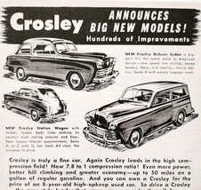 1949 Crosley Station Wagon DeLuxe Sedan Advertisement Vintage Automobili... - $374.96 MXN
