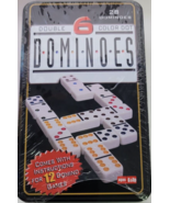 Double Six Color Dot Dominoes Game in  Set of 28 Travel Size is 2"X3/4"X... - $16.82