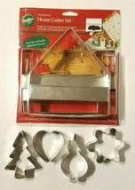 Wilton Gingerbread House Cookie Cutter 3 Pc Set &amp; 4 Metal Cookie Cutters NEW - £15.74 GBP