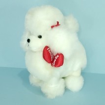Valentine Poodle Realistic Puppy Dog I Love You Heart Plush Stuffed Animal 12&quot; - £23.80 GBP