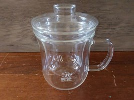 Teavana 10oz Clear Plastic Tea Infuser Mug Cup with Lid Tea Leaves Steeping - £11.01 GBP