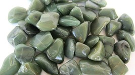 3X  Green Chalcedony Tumbled Stones 20-25mm Healing Crystals Reiki Compassion - £4.63 GBP