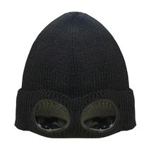 Knitted Beanie Hat Winter Thickened Warm Ski Cap With Goggles For Outdoor - £14.03 GBP+
