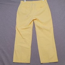 LAUREN RALPH LAUREN Womens Chino Pants Sz 10 Yellow Front Zip Pockets - £20.25 GBP